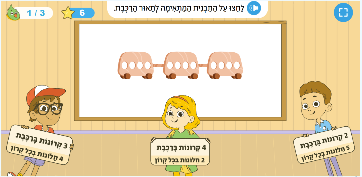 Classroom scene — students holding answer cards